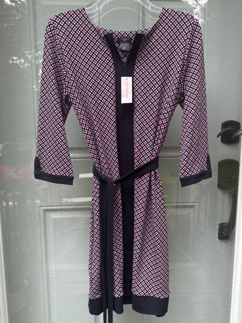 Ann Taylor belted floral dress - size petite M